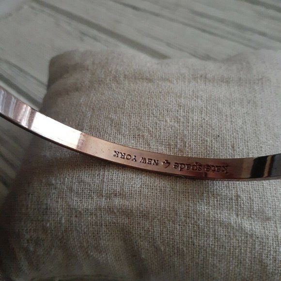 Kate Spade Designer rose gold Plated bangle bracelet Stackable - Picture 4 of 4